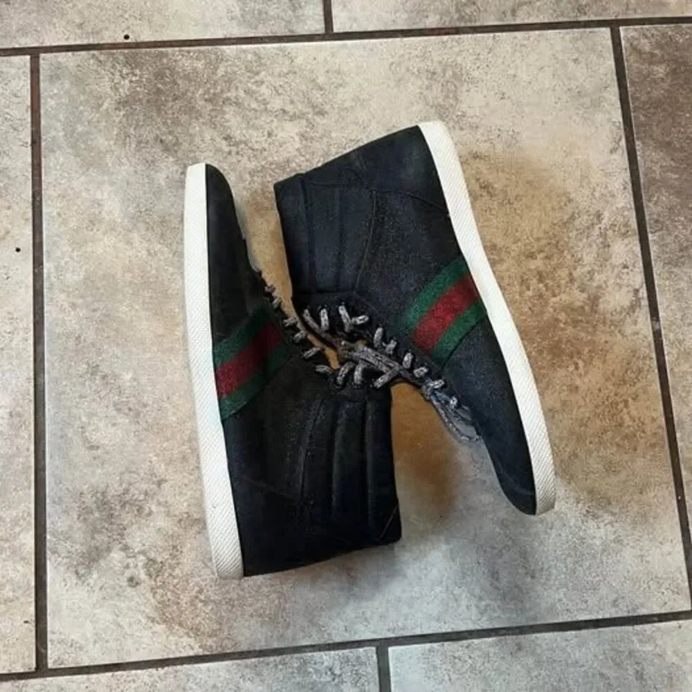 High Top Premium Designer Shimmer Sneakers - Men's Size 7
